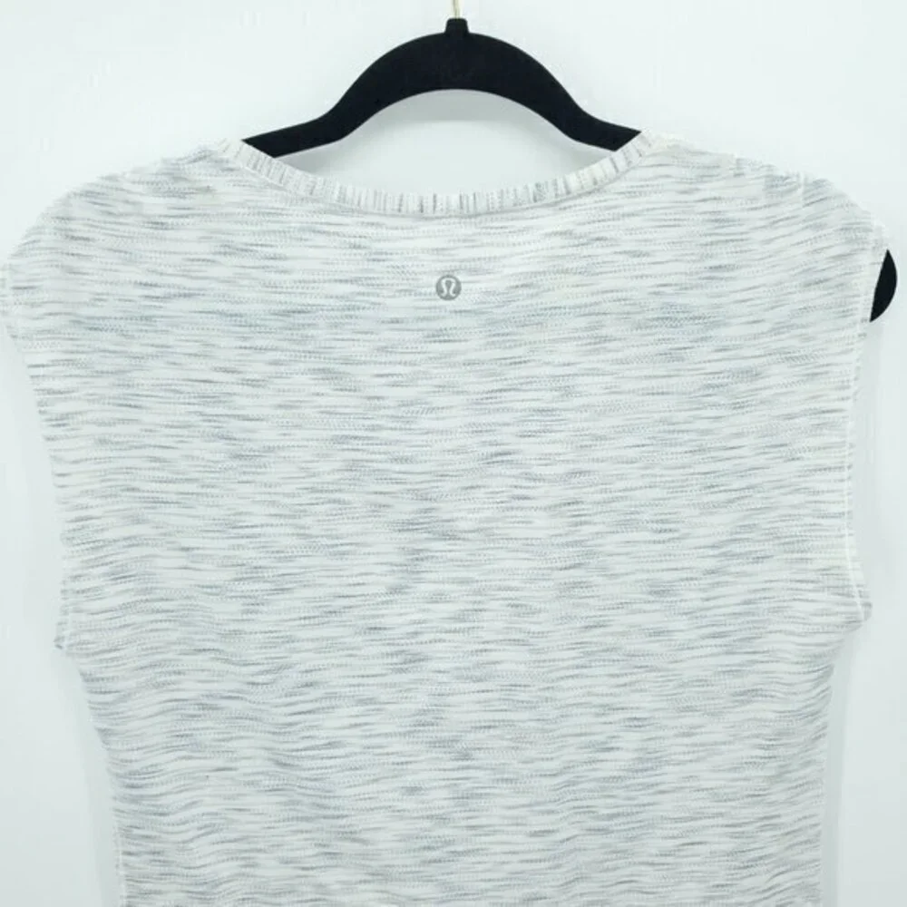 Lululemon Sweat Times Short Sleeve S Tiger Space Dye Hail White